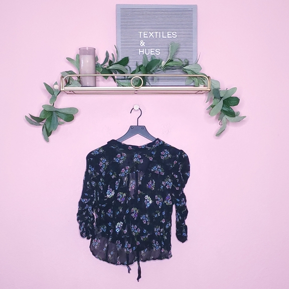 Free People Buttercup Embellished Button Down Sequin Top in Black - Picture 12 of 12